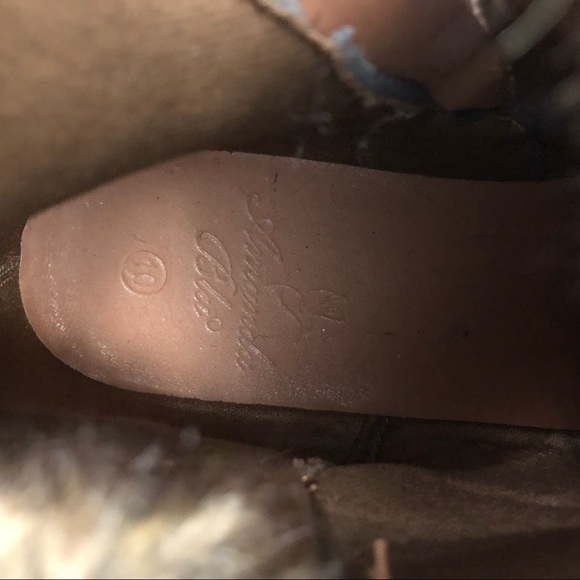 AMANDA BLUE faux suede bow back windsor boots zip side size 10/41 - Picture 11 of 15